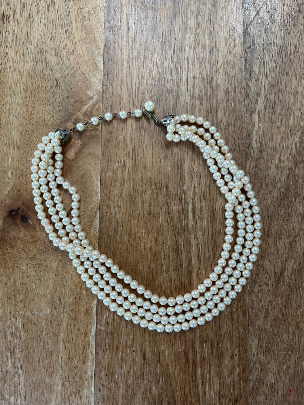 1960s Four Strand Pearl Necklace